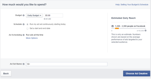 Step 4 Set your budget and schedule