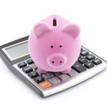 piggy bank on calculator